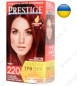 Crema-tinta resistente per capelli 220 Rubino "Vip's Prestige"