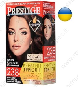 Crema-tinta resistente per capelli 238 Scuro marrone dorato "Vip's Prestige"