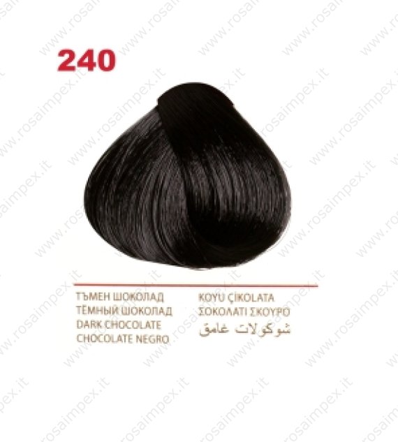 Crema-tinta resistente per capelli 240 Cioccolato fondente "Vip's Prestige"