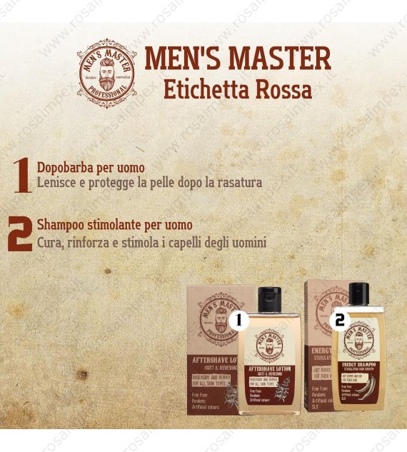 Shampoo anti caduta con peperoncino, caffeina e luppolo "Men's Master" (260ml)