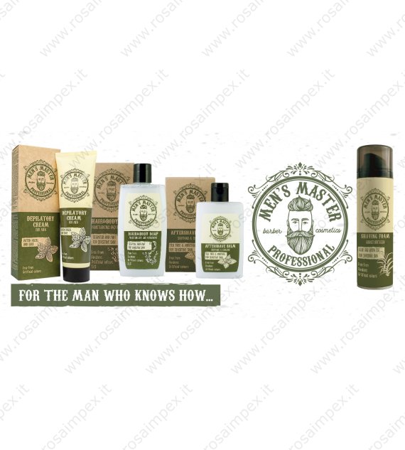 Men's Master Crema Depilatoria Uomo, 150 ml + 25 ml Crema Post-Epilazione – Kit Depilazione Corpo Maschile Rapida e Delicata per Petto, Schiena, Gambe e Ascelle